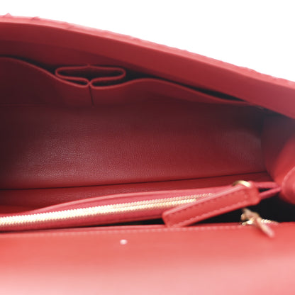 Chanel Snakeskin Small Coco Handle Flap Red 5 of 12