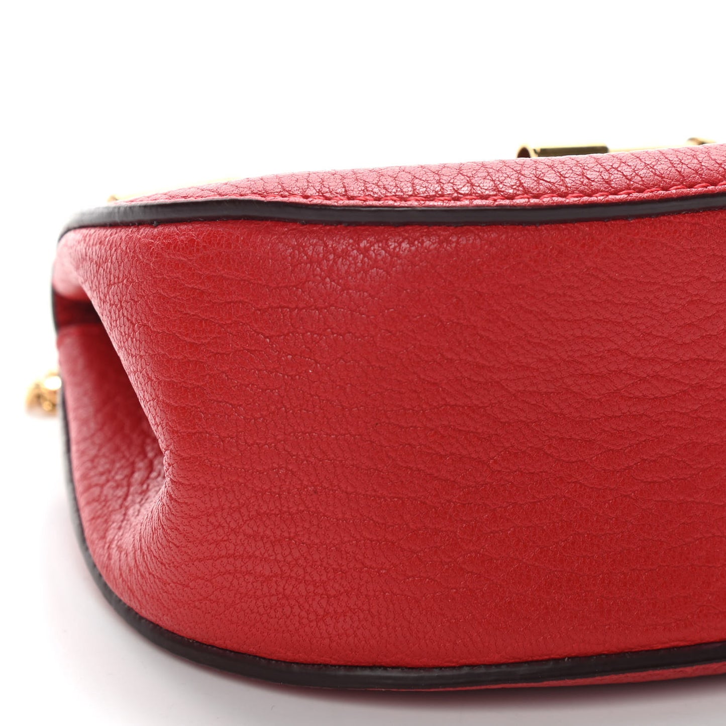 Grained Lambskin Mini Drew Shoulder Bag Plaid Red