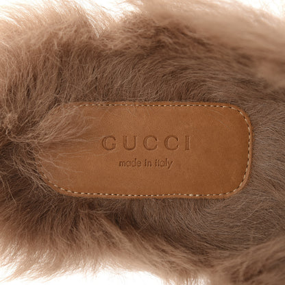 Gucci Brocade Fur Womens Princetown Slippers 39.5 8 of 9