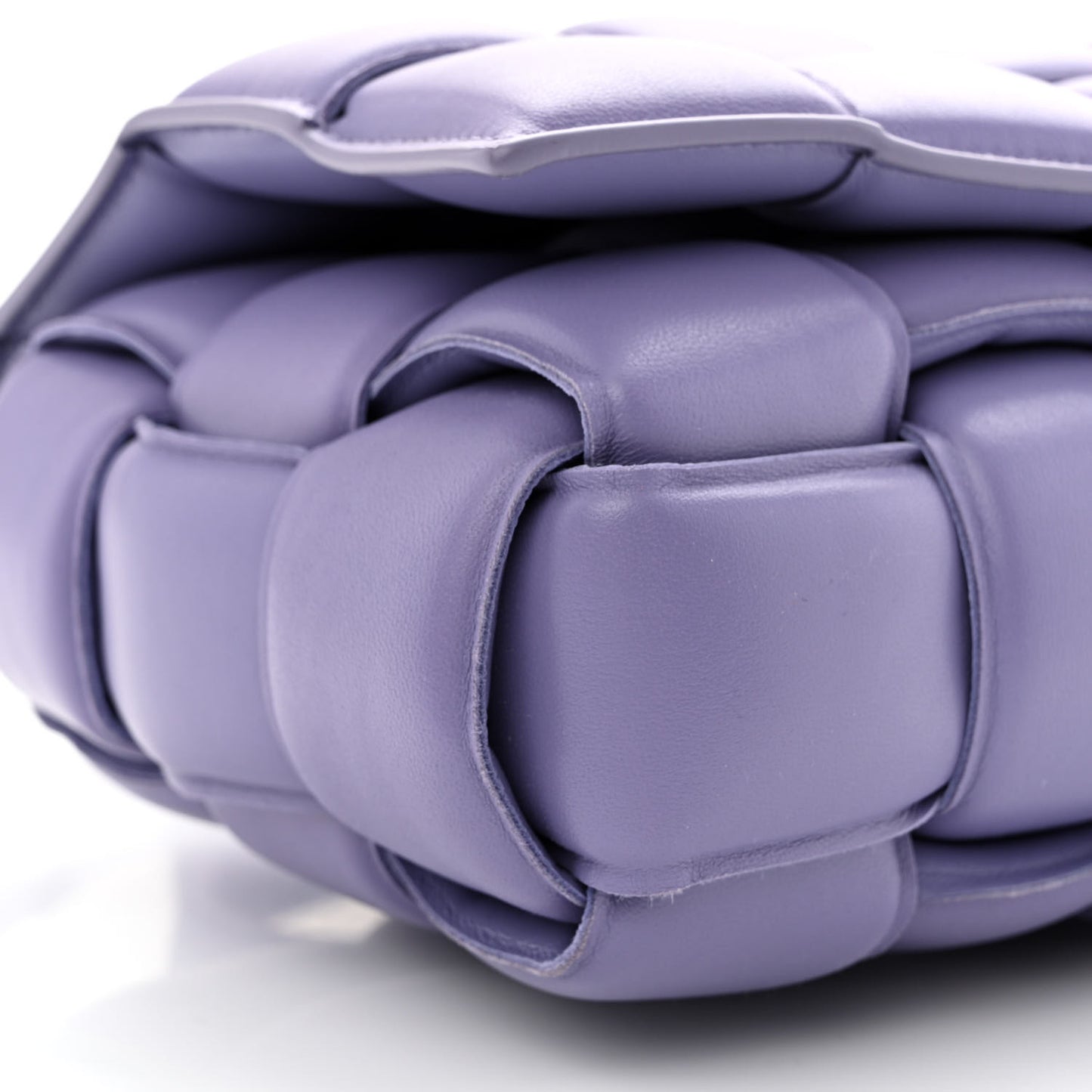 Nappa Maxi Intreccio Padded Cassette Crossbody Bag Lavender