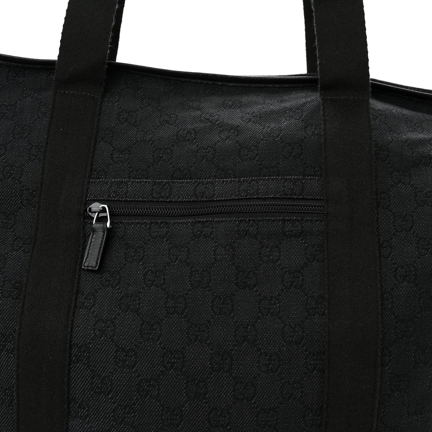 Gucci Denim Monogram Large Collapsible Travel Tote Black 8 of 10