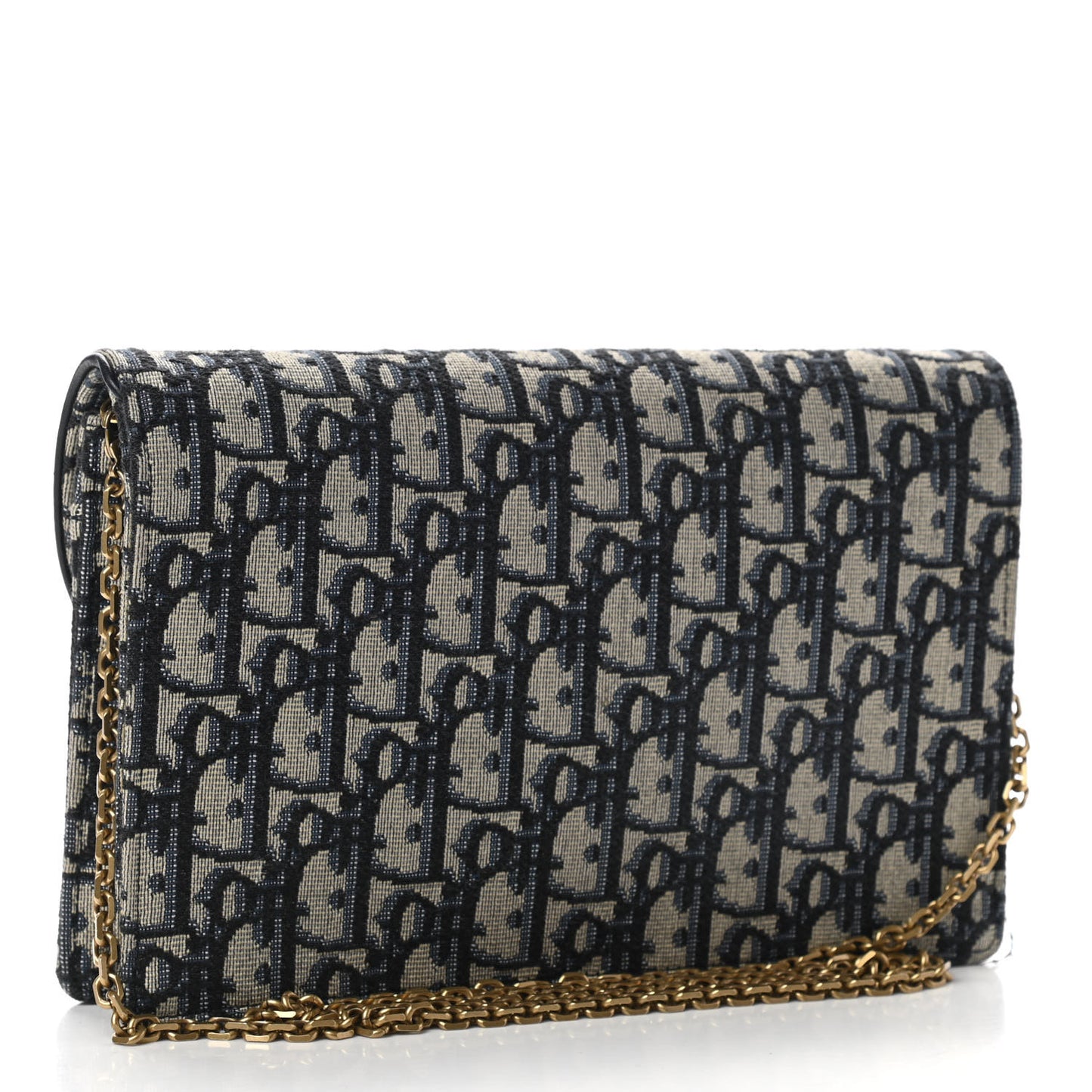 Oblique Saddle Chain Pouch Blue
