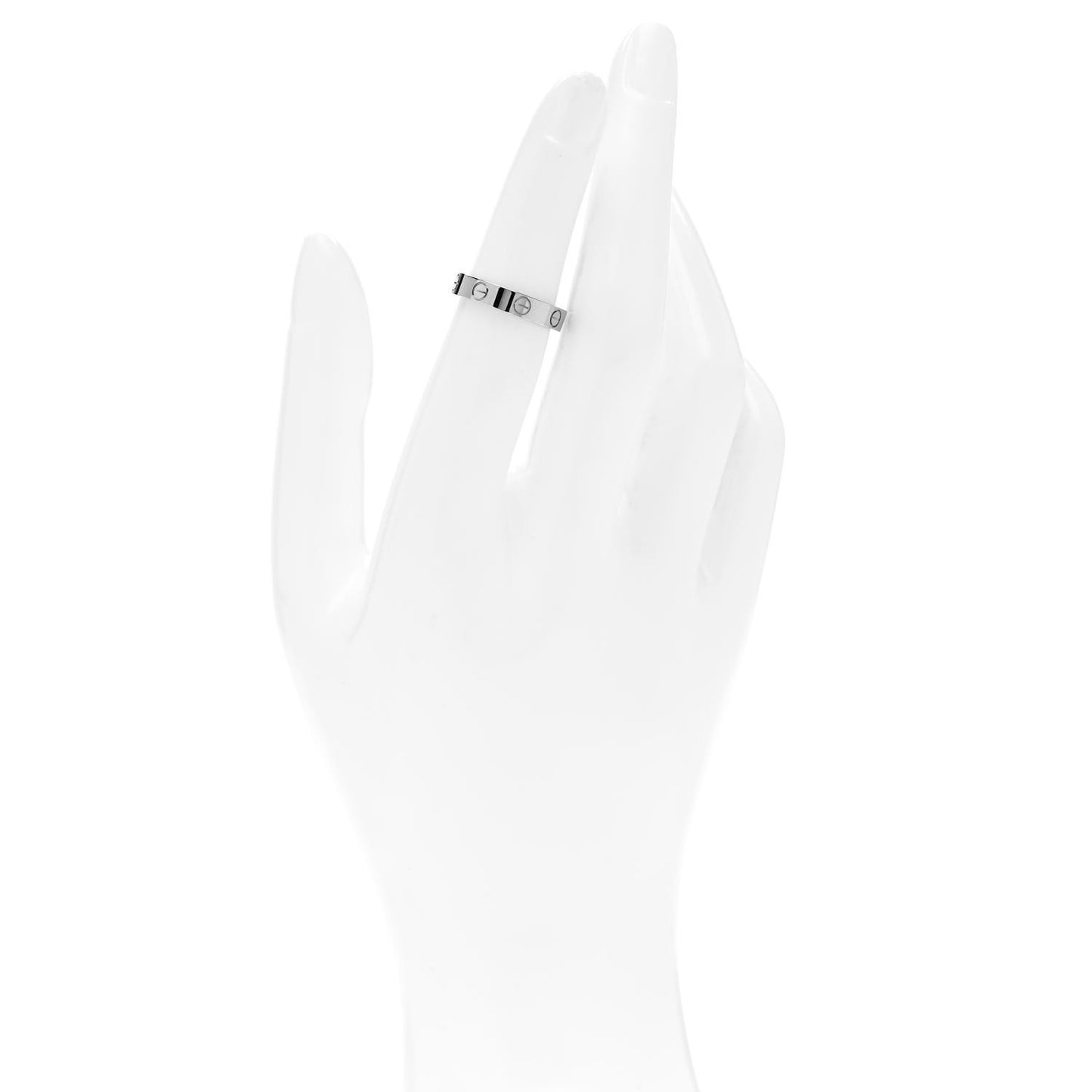 18K White Gold 3.5mm LOVE Wedding Band Ring 49 4.75