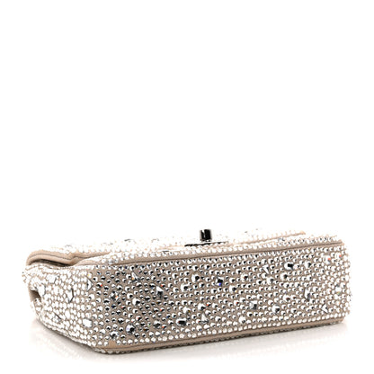 Chanel Suede Calfskin Crystal Mini Flap Silver 4 of 11