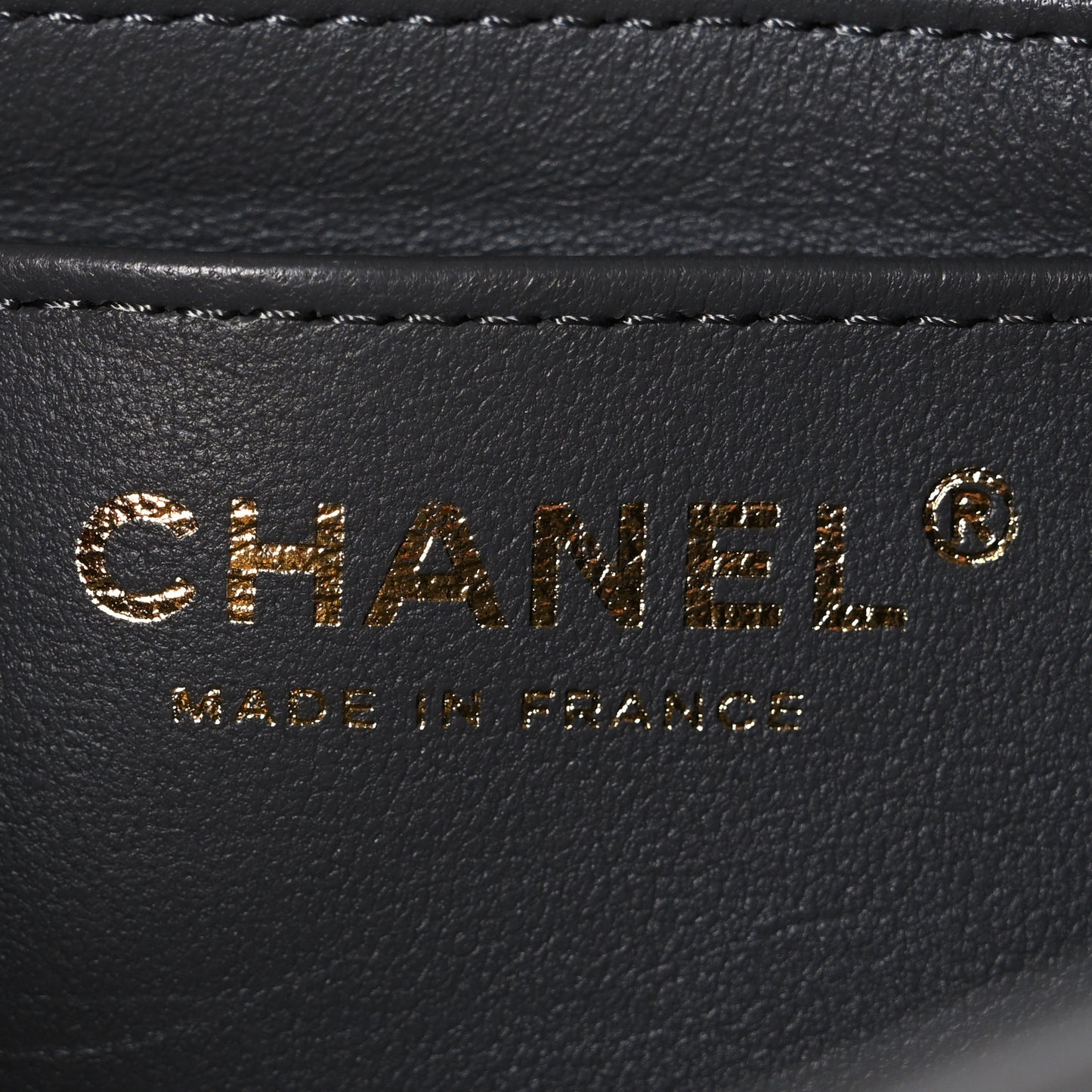 Lambskin Quilted Mini Rectangular Flap Dark Grey