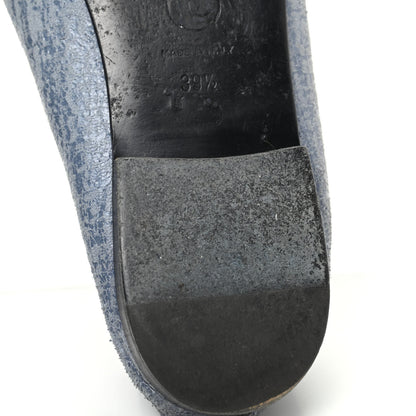 Chanel Iridescent Calfskin Cap Toe CC Ballerina Flats 39.5 Blue 9 of 12
