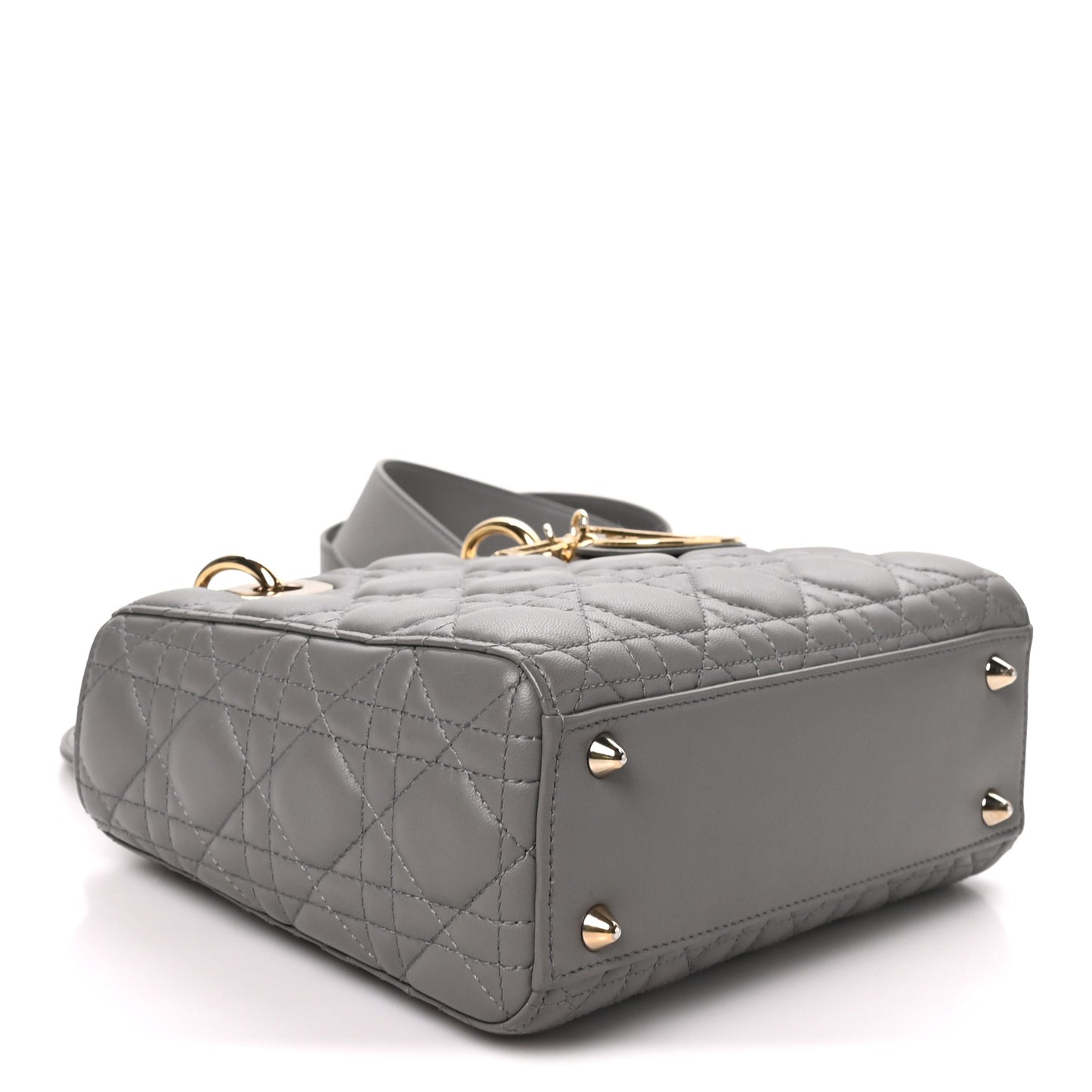 Lambskin Cannage Small My ABCDior Lady Dior Grey