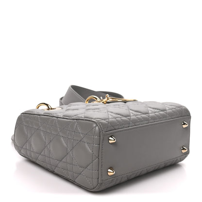 Christian Dior Lambskin Cannage Small My ABCDior Lady Dior Grey 4 of 10