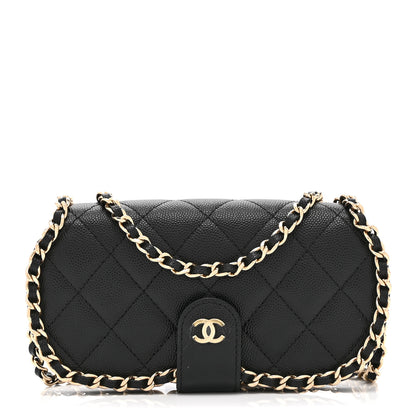 Chanel Caviar Quilted Chain Glasses Case Black 1 of 10