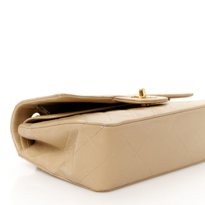Chanel Lambskin Quilted Medium Double Flap Beige 11 of 12