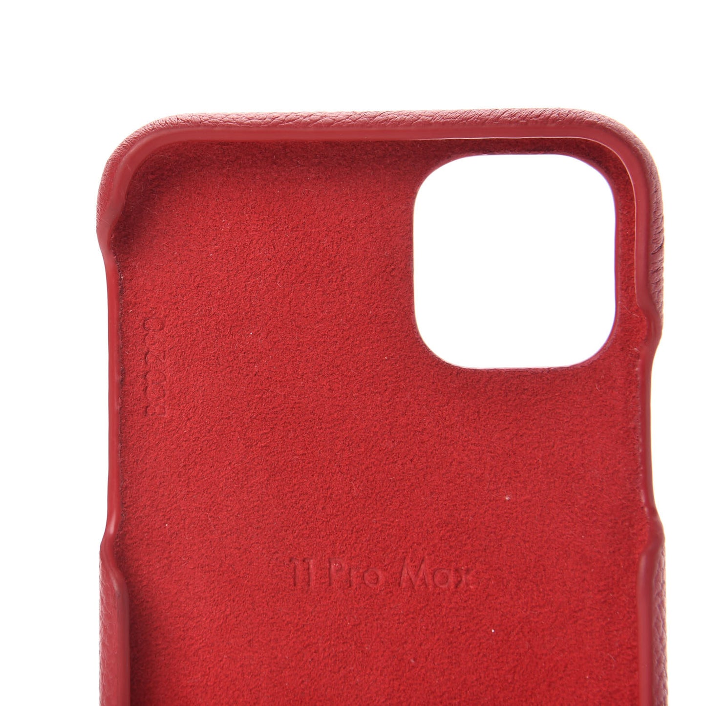 Calfskin Monogram iPhone 11 Pro Max Bumper Scarlet