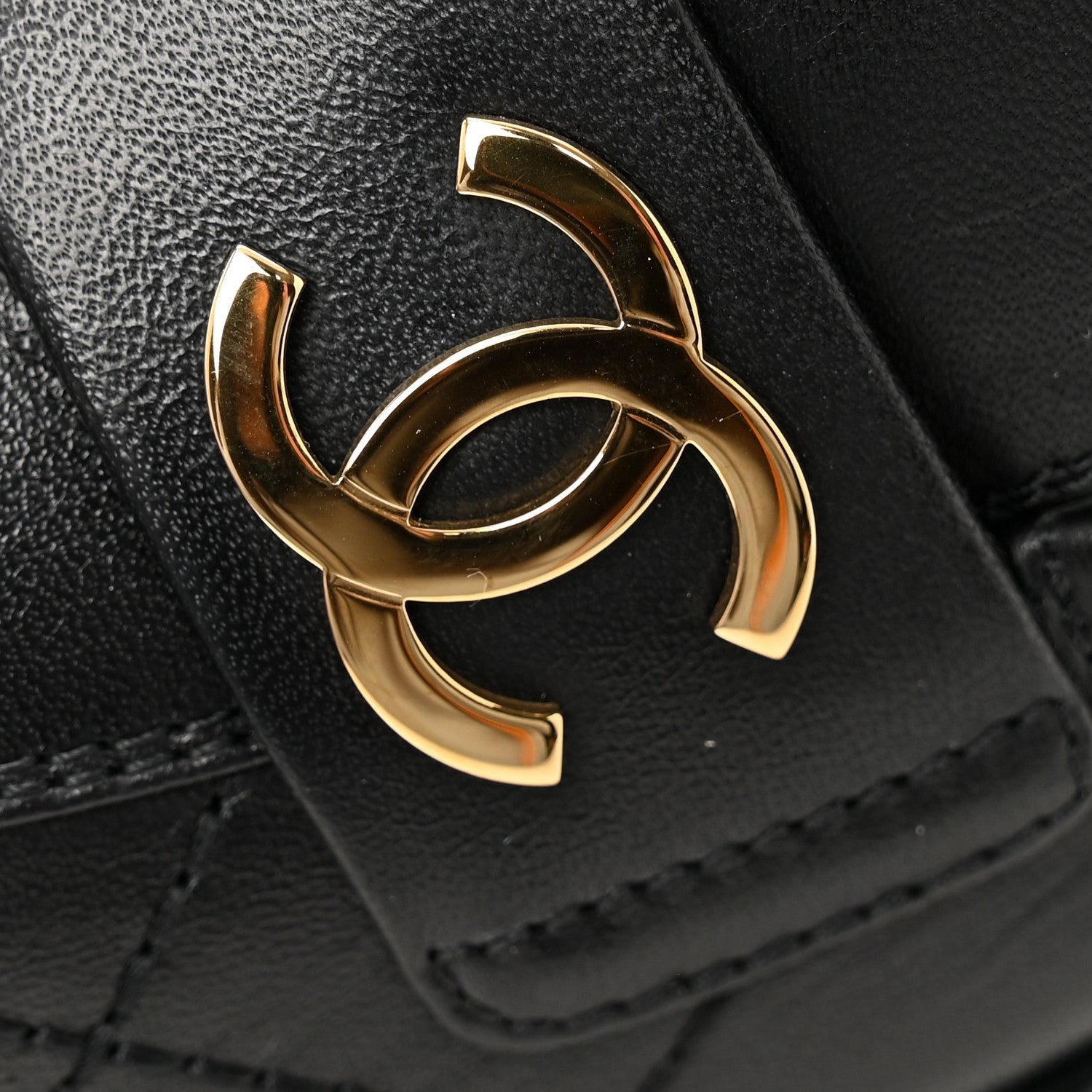 Chanel Calfskin Quilted CC Mocassin Loafers 37 Black 10 of 11