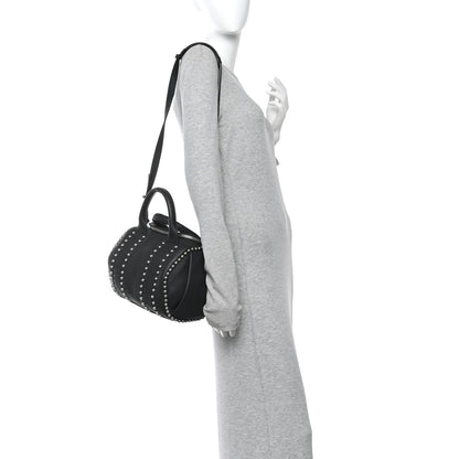 Alexander Wang Calfskin Studded Rockie Matte Black Rhodium Hardware 2 of 9