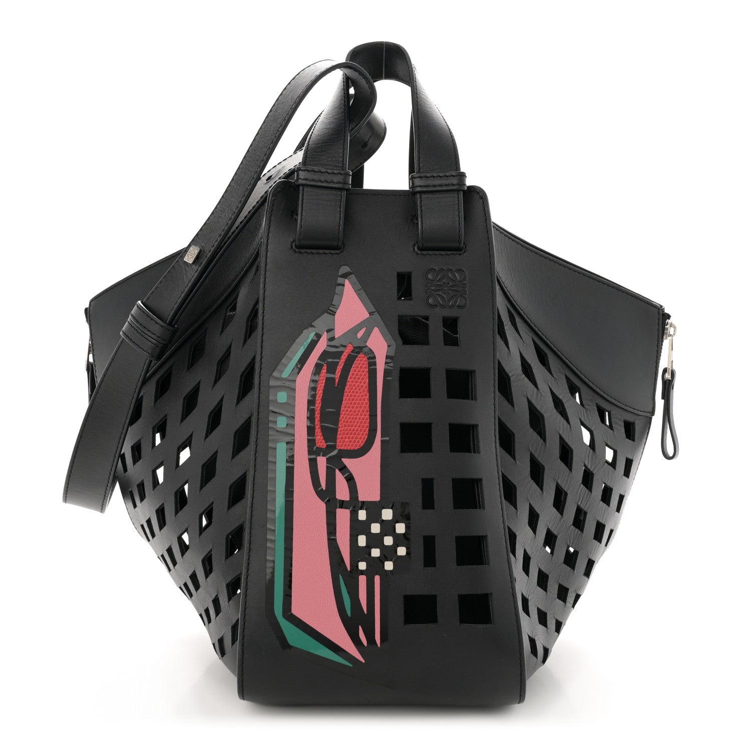 Loewe Calfskin Medium Tulip Hammock Shoulder Bag Black 1 of 15