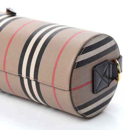 Burberry E-Canvas Calfskin Stripe Icon Barrel Bag Archive Beige 7 of 11