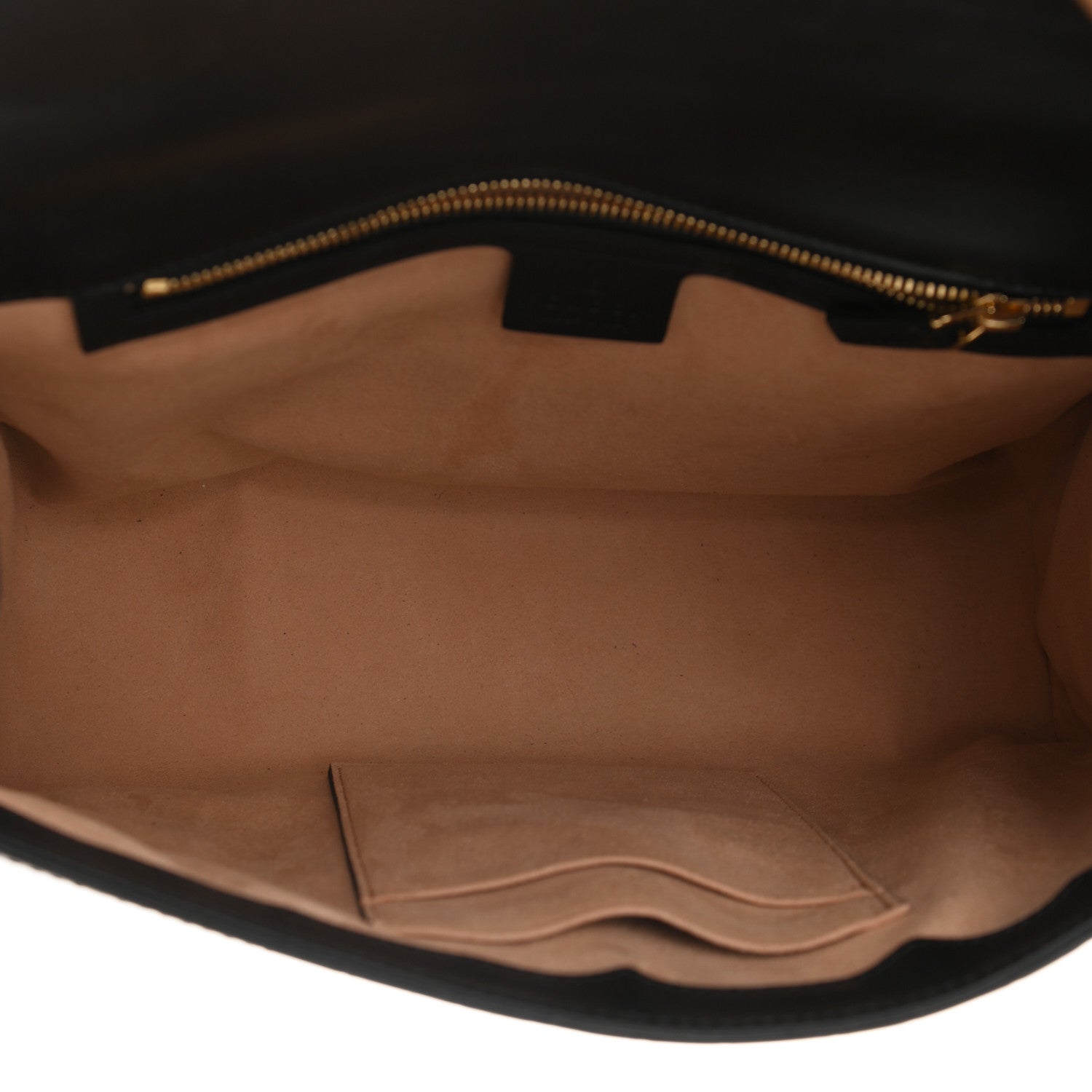 Gucci Guccissima Medium Padlock Shoulder Bag Black 5 of 11