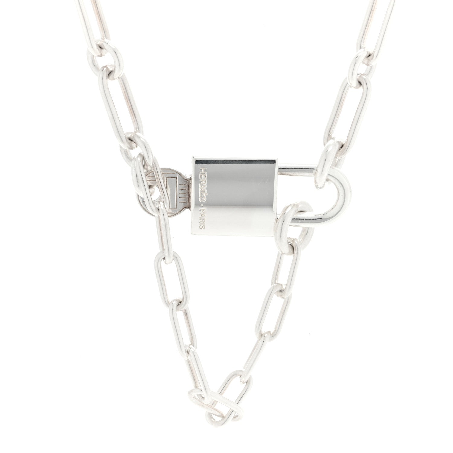 Hermes Sterling Silver PM Kelly Cadenas Wrap Bracelet 2 of 3
