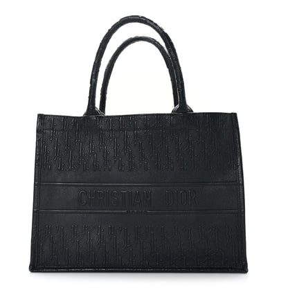 Christian Dior Oblique Calfskin Embossed Medium Book Tote Black 1 of 8