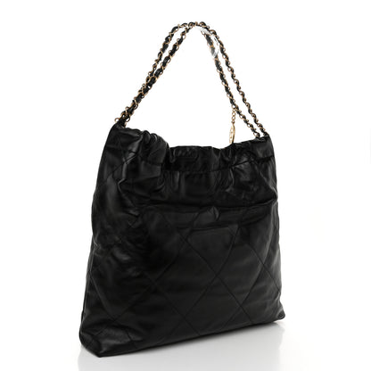 Chanel Shiny Calfskin Quilted Chanel 22 Black 4 of 11