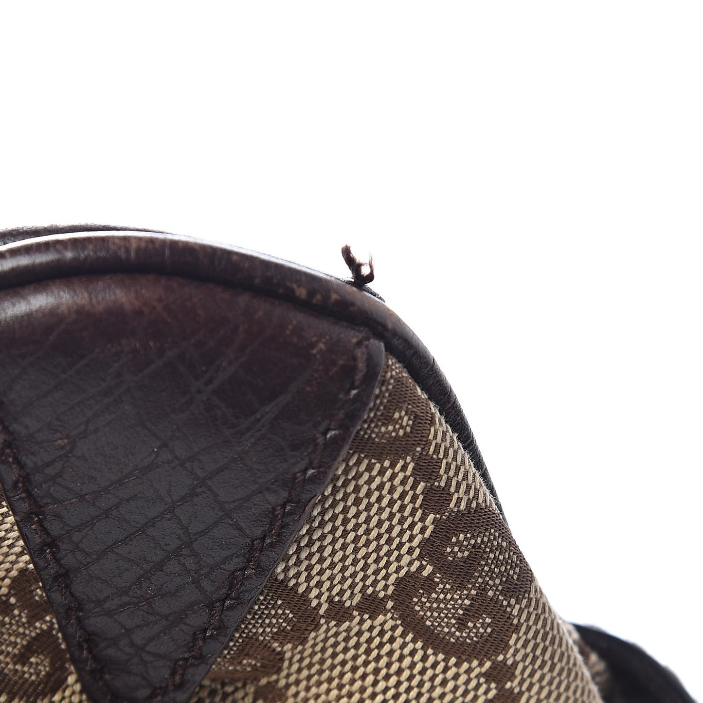 Monogram Studded Horsebit Clutch Dark Brown