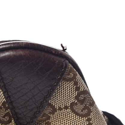 Gucci Monogram Studded Horsebit Clutch Dark Brown 10 of 10