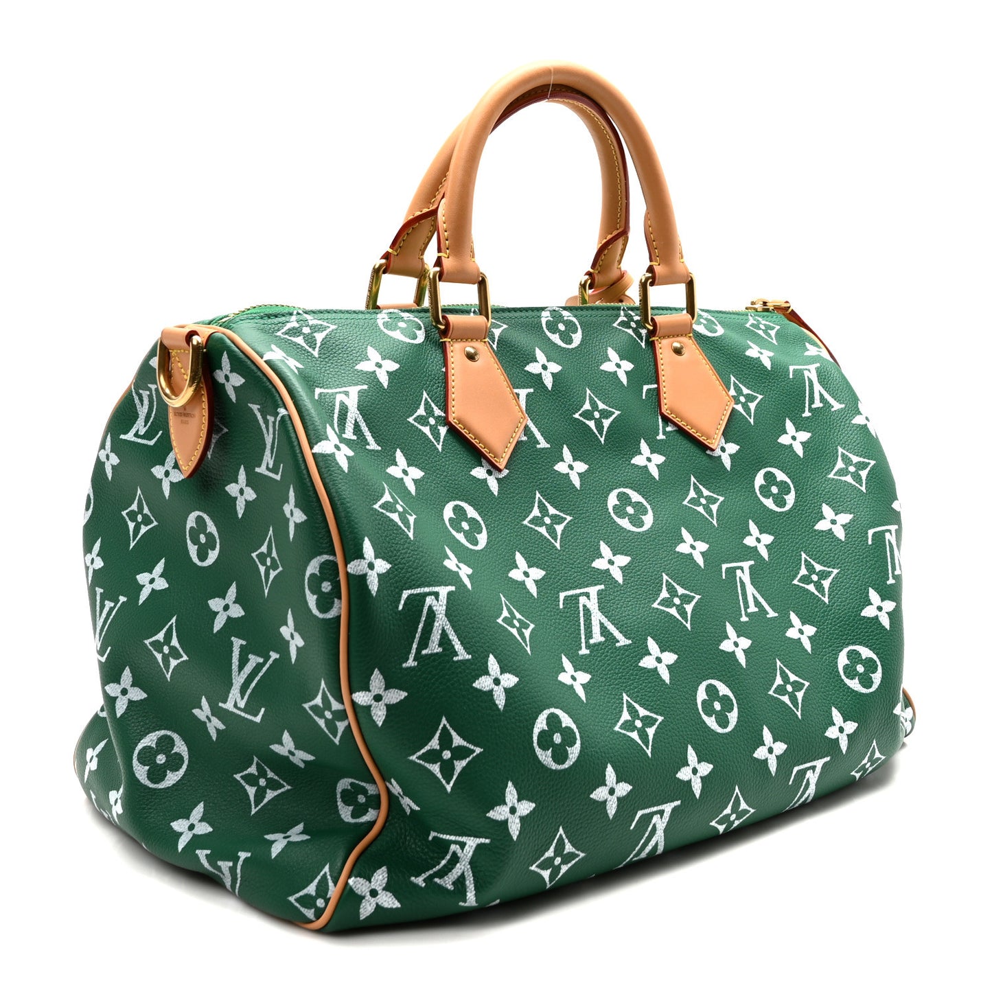 Calfskin Monogram Speedy P9 Bandouliere 40 Green