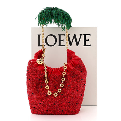 Loewe Buttery Nappa Beaded Mini Squeeze Fruit Shoulder Bag Red 10 of 10
