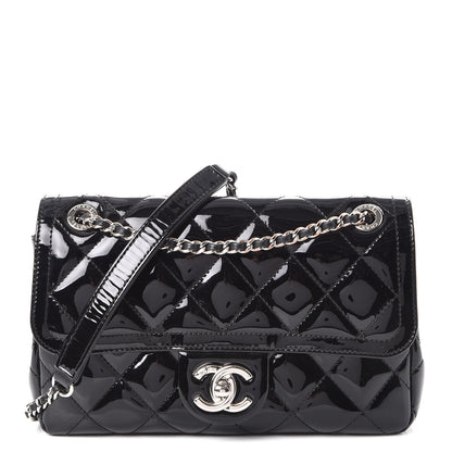 Chanel Patent Quilted Small Coco Shine Flap Black 1 of 7