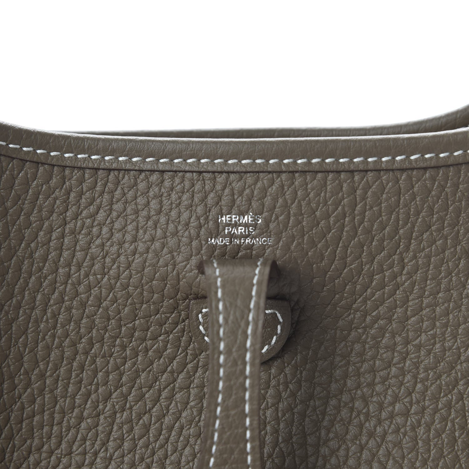 Hermes Taurillon Clemence Amazone Evelyne TPM Etoupe Bleu Indigo 8 of 10