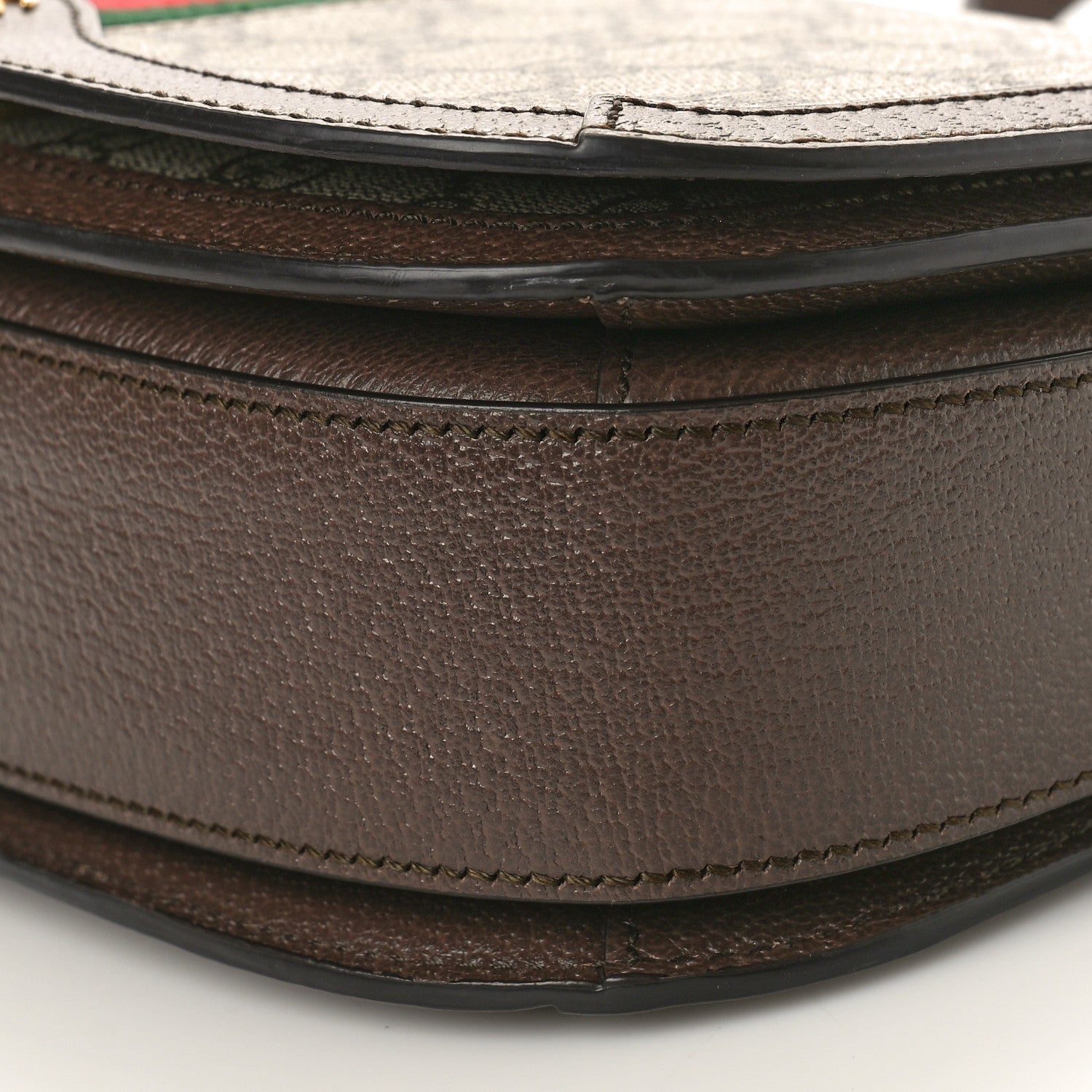 Gucci GG Supreme Monogram Web Small Ophidia Flap Messenger Bag Brown 10 of 13