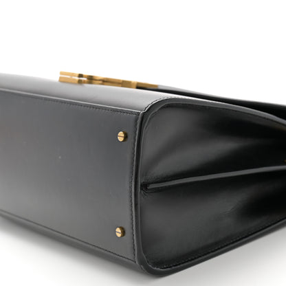 Saint Laurent Smooth Calfskin Medium Classic Monogram Cassandra Top Handle Black Rouge Legion 11 of 13