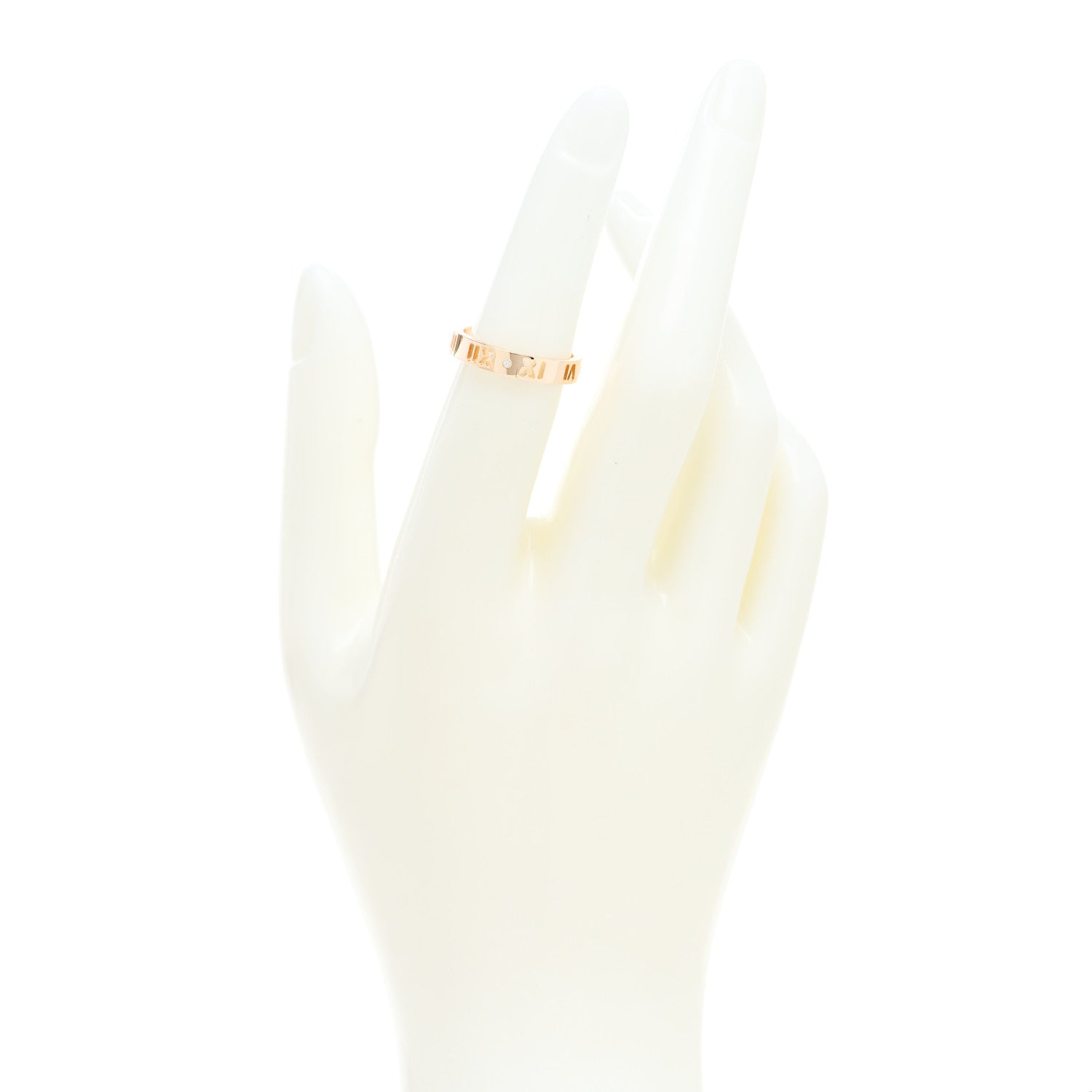 Tiffany 18K Rose Gold Diamond Atlas Pierced Ring 50 5.5 2 of 4