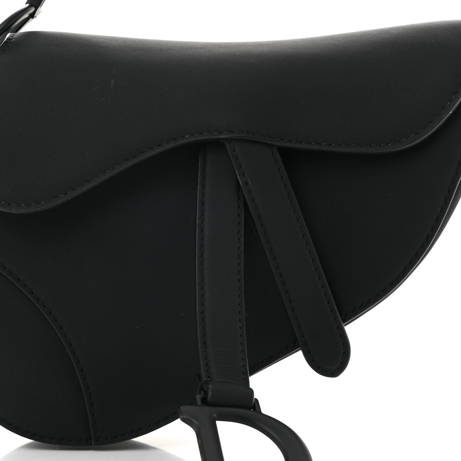 Christian Dior Ultra Matte Calfskin Mini Saddle Bag Black 8 of 10