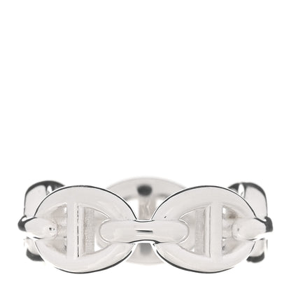 Hermes Sterling Silver PM Chaine d'Ancre Enchainee Band Ring 49 4.75 3 of 7