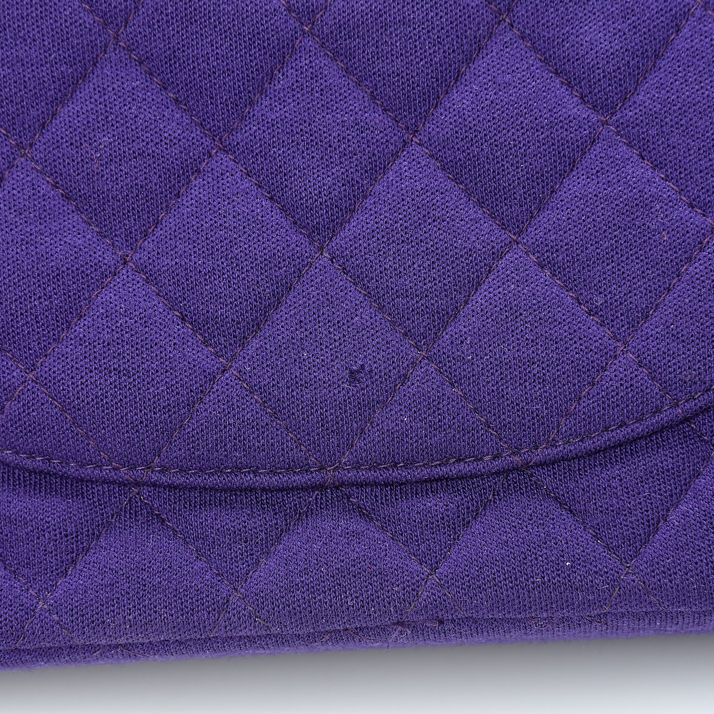 Jersey Quilted Medium Double Flap Bijoux Chain Purple