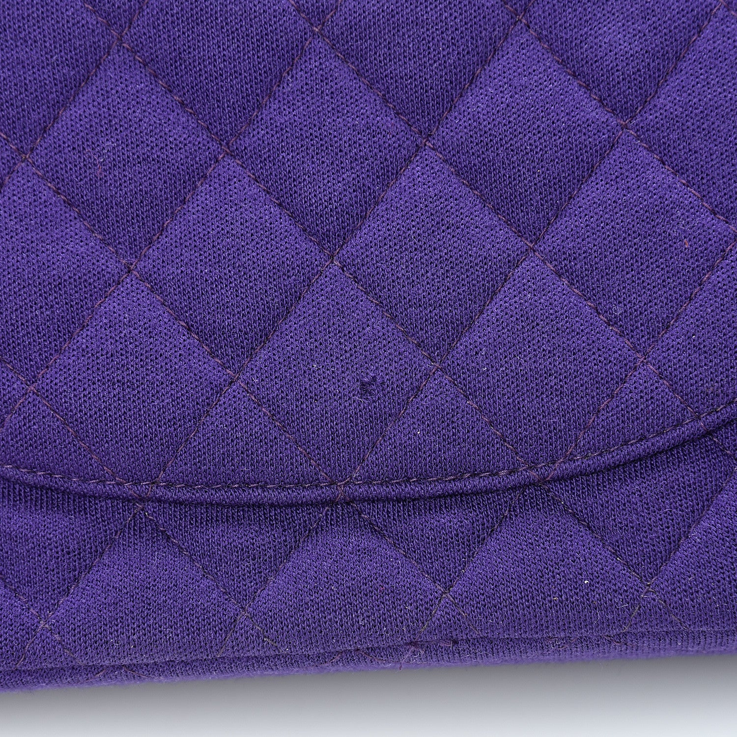 Chanel Jersey Quilted Medium Double Flap Bijoux Chain Purple 10 of 12