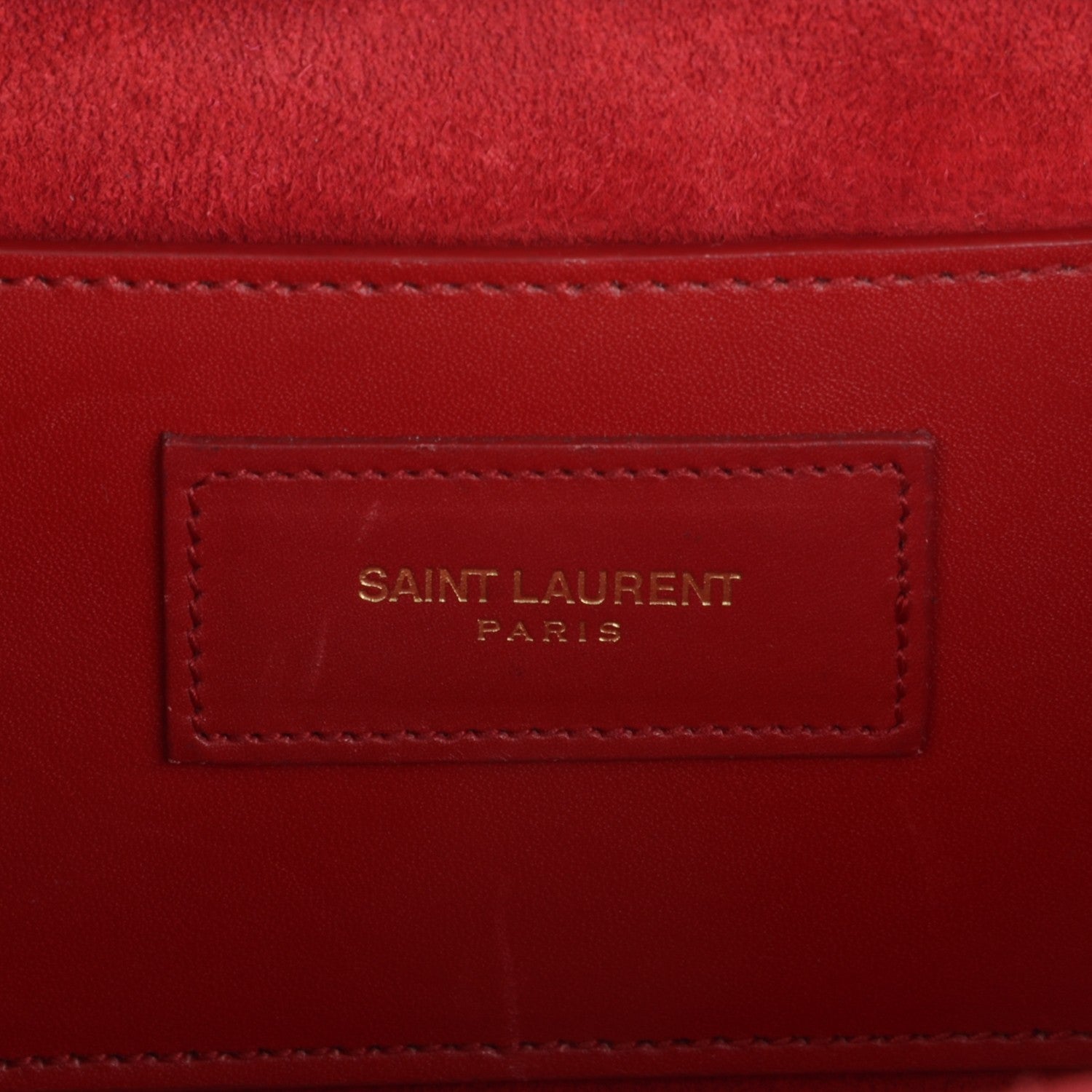 Saint Laurent Smooth Calfskin Medium Classic Monogram Kate Tassel Satchel Red 7 of 8