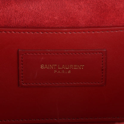 Saint Laurent Smooth Calfskin Medium Classic Monogram Kate Tassel Satchel Red 7 of 8