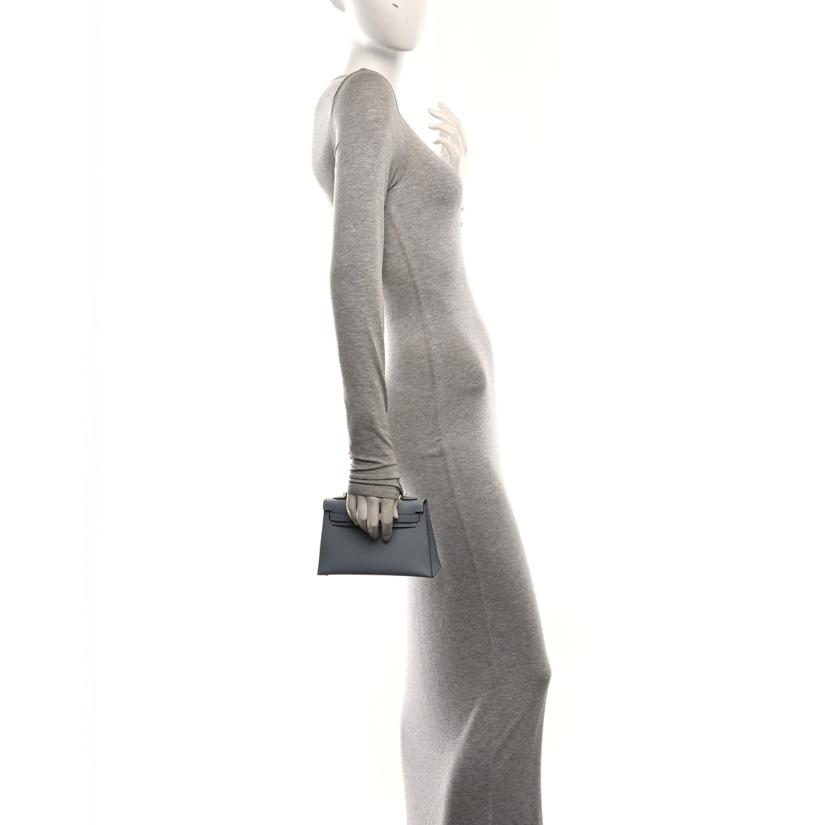 Hermes Epsom Mini Kelly Sellier 20 Gris Pantin 3 of 21