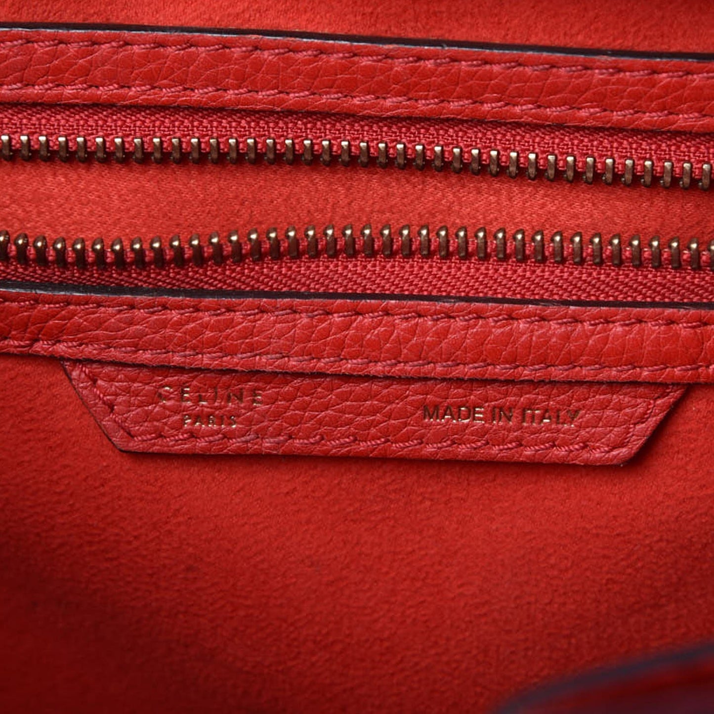 Drummed Calfskin Mini Luggage Coquelicot