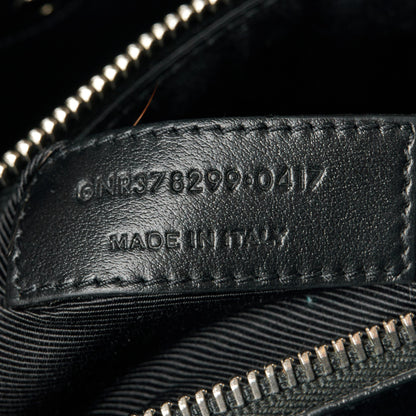 Saint Laurent Grained Calfskin Topstitch Small Sac De Jour Black Porcelain 9 of 12