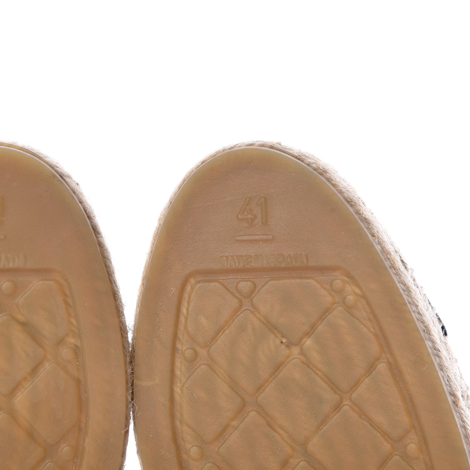 Chanel Iridescent Goatskin CC Espadrille Mules 41 Ivory Black 10 of 10