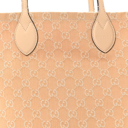 Gucci Denim Ophidia GG Monogram Large Tote Light Beige 9 of 12