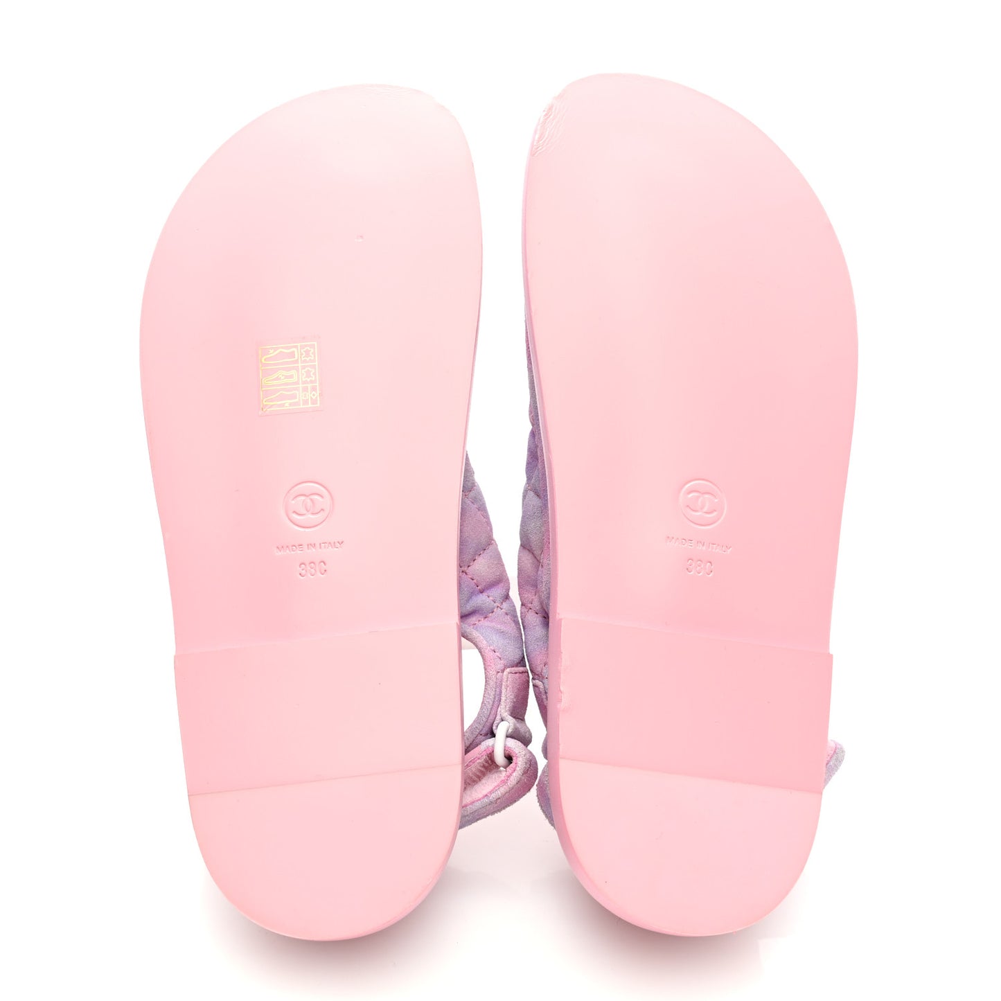 Suede Quilted Dad Sandals 38 Pink Purple