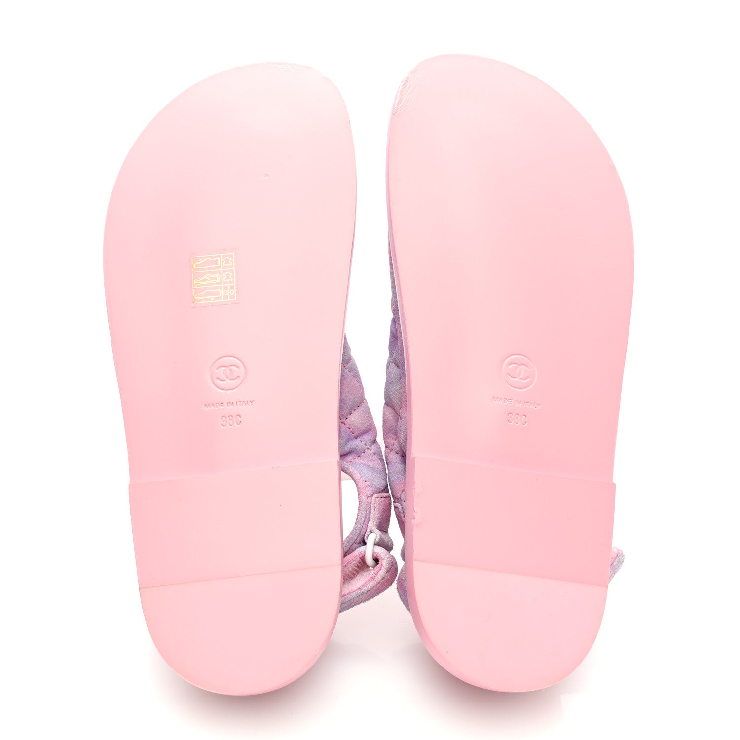 Chanel Suede Quilted Dad Sandals 38 Pink Purple 5 of 8