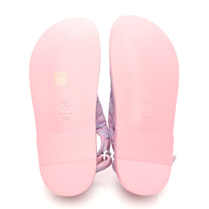 Chanel Suede Quilted Dad Sandals 38 Pink Purple 5 of 8