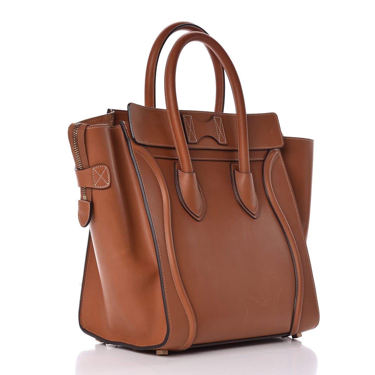 Natural Calfskin Mini Luggage Tan