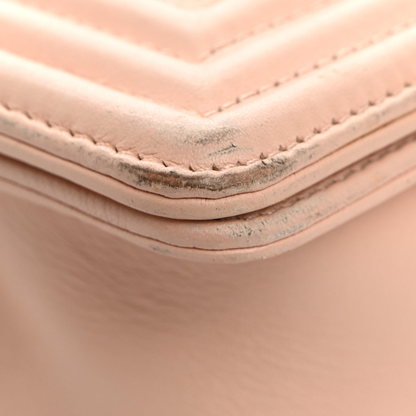 Lambskin Quilted Boy Flap Light Pink