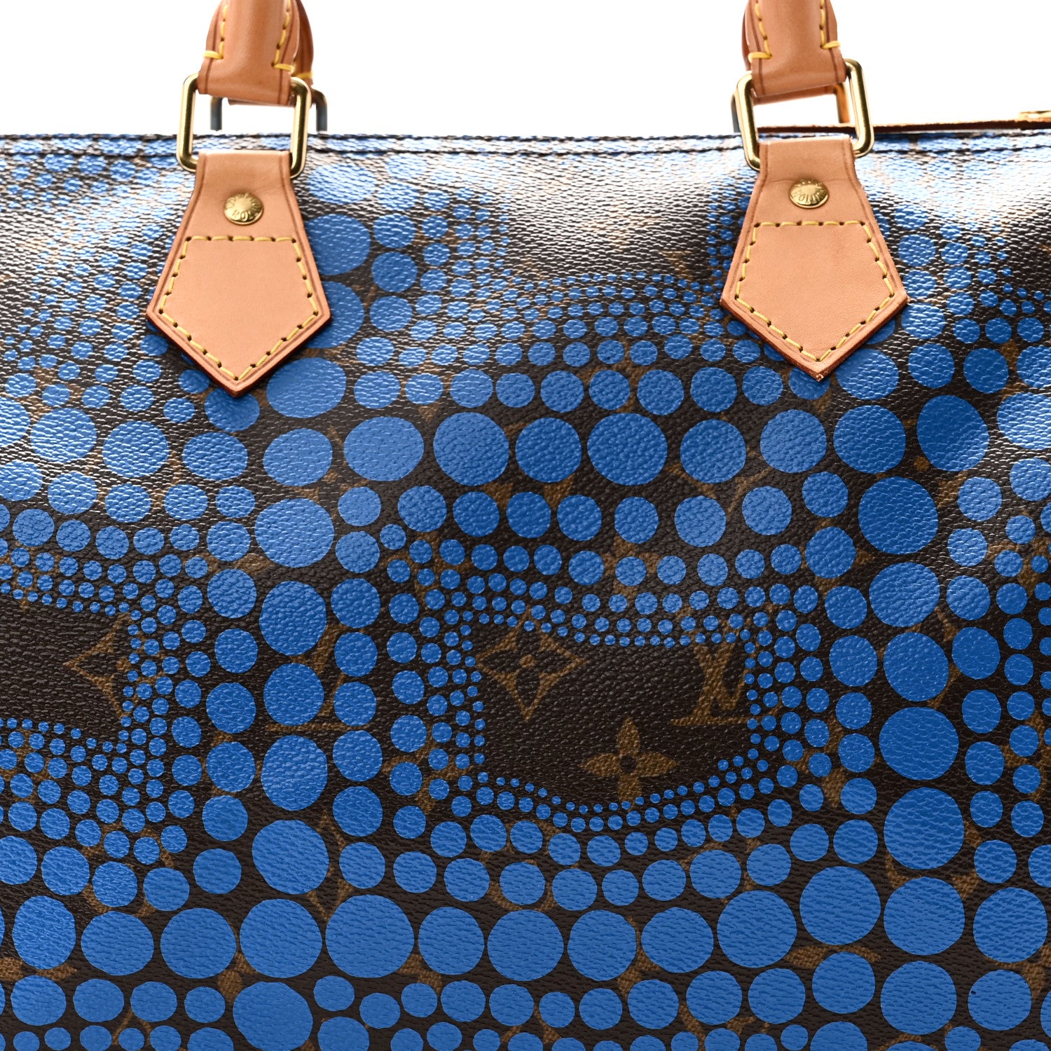Louis Vuitton Monogram Kusama Town Speedy 30 Blue 7 of 9