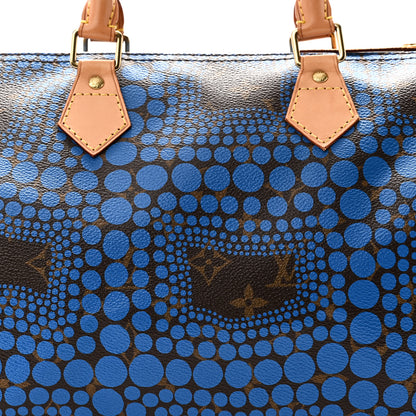 Louis Vuitton Monogram Kusama Town Speedy 30 Blue 7 of 9